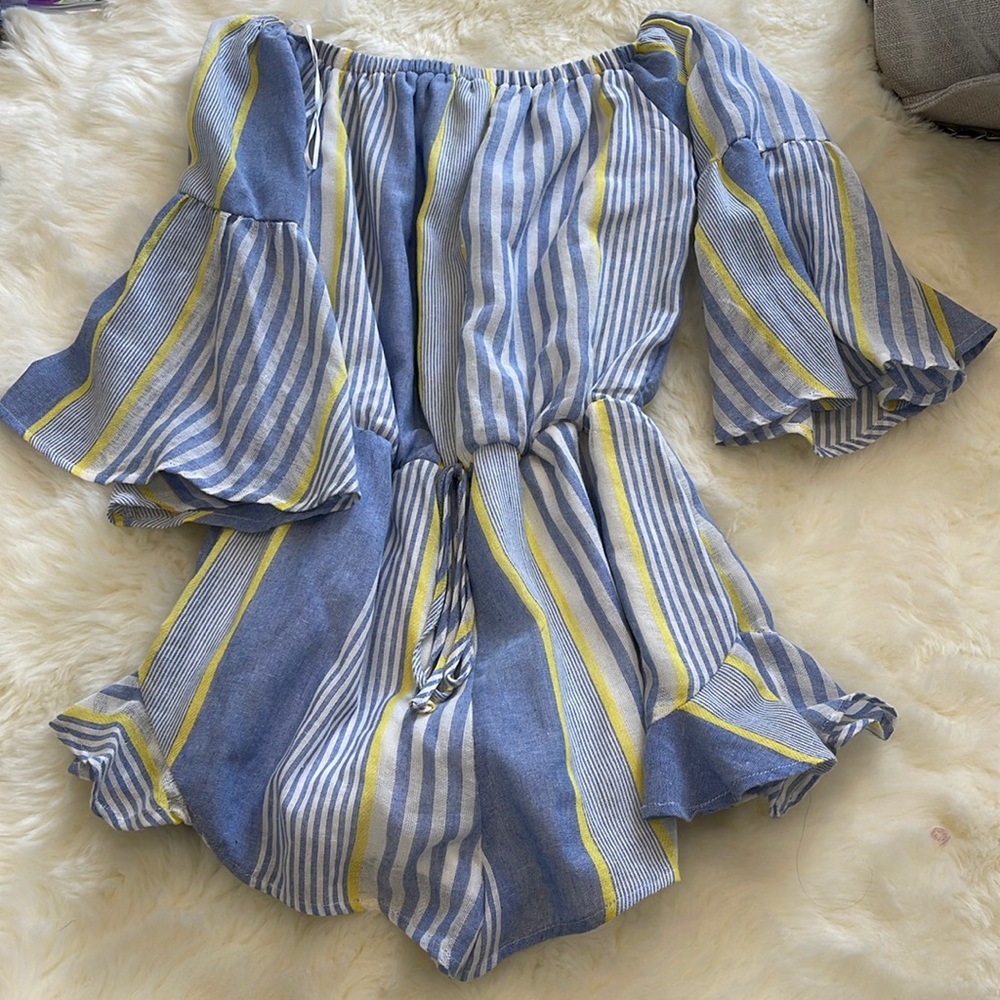 blue lemon romper perfect condition